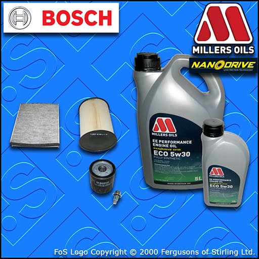 SERVICE KIT for FORD FOCUS MK3 2.0 ST BOSCH OIL AIR CABIN FILTERS +OIL 2012-2015