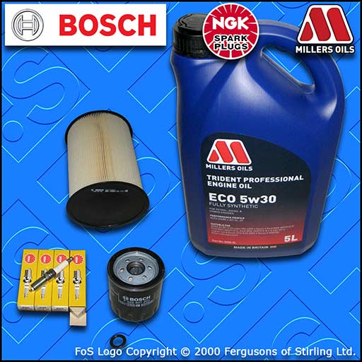 SERVICE KIT for FORD FOCUS MK3 1.6 TI-VCT OIL AIR FILTERS PLUGS +OIL (2012-2018)