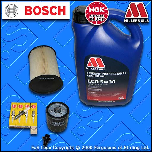 SERVICE KIT for FORD FOCUS MK3 1.6 TI-VCT OIL AIR FILTERS PLUGS +OIL (2012-2018)