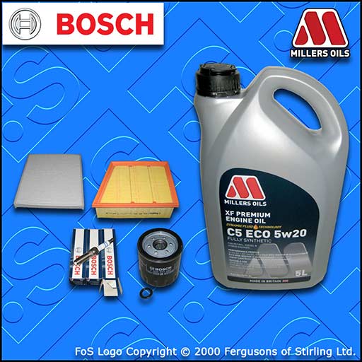 SERVICE KIT for FORD FIESTA MK8 1.0 ECOBOOST OIL AIR CABIN FILTER PLUGS +OIL