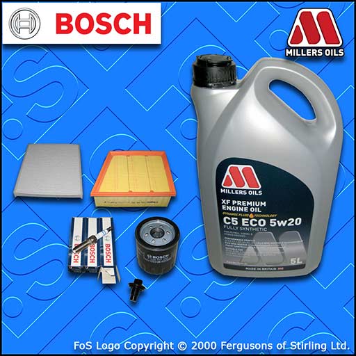 SERVICE KIT for FORD FIESTA MK8 1.0 ECOBOOST OIL AIR CABIN FILTER PLUGS +OIL