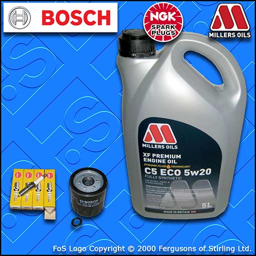 SERVICE KIT for FORD FOCUS MK3 1.6 TI-VCT OIL FILTER PLUGS +EB OIL (2012-2018)