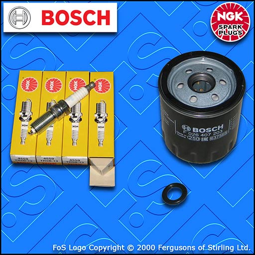 SERVICE KIT for FORD FOCUS MK3 1.6 TI-VCT BOSCH OIL FILTER NGK PLUGS (2012-2018)