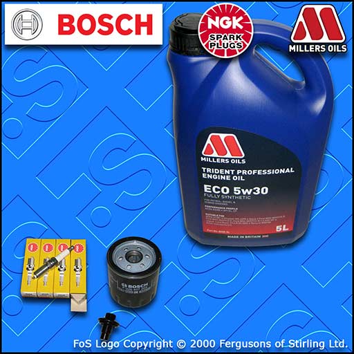 SERVICE KIT for FORD FOCUS MK3 1.6 TI-VCT OIL FILTER PLUGS +LL OIL (2012-2018)