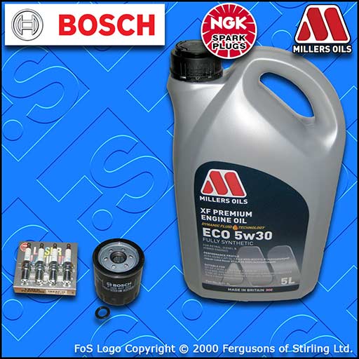 SERVICE KIT for FORD S-MAX 2.0 OIL FILTER SPARK PLUGS +5w30 ECO OIL (2006-2014)