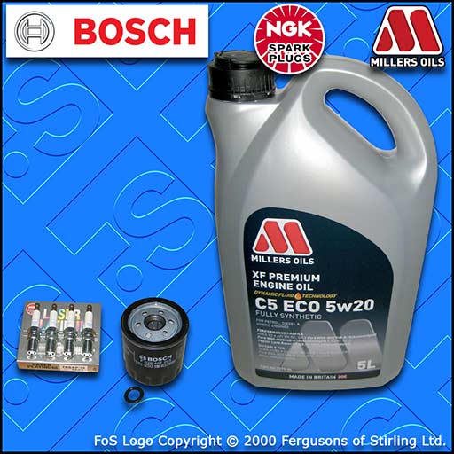 SERVICE KIT for FORD S-MAX 2.0 OIL FILTER SPARK PLUGS +5w20 EB OIL (2006-2014)