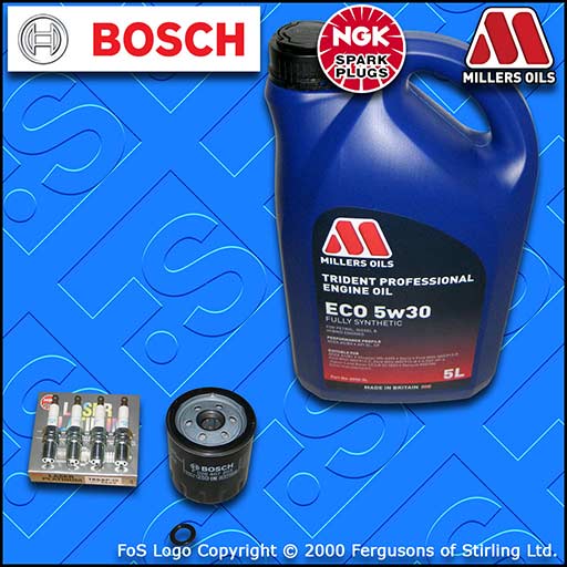 SERVICE KIT for FORD S-MAX 2.0 OIL FILTER SPARK PLUGS +5w30 LL OIL (2006-2014)