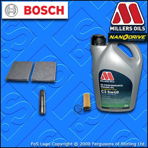 SERVICE KIT BMW 5 SERIES 518D F10 F11 B47 OIL FUEL CABIN FILTER +OIL (2014-2017)