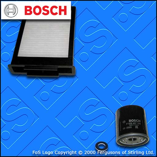 SERVICE KIT for CITROEN C1 1.0 BOSCH OIL CABIN FILTERS (2005-2014)