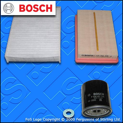 SERVICE KIT for PEUGEOT 108 1.0 BOSCH OIL AIR CABIN FILTERS (2014-2020)