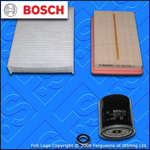 SERVICE KIT for PEUGEOT 108 1.0 BOSCH OIL AIR CABIN FILTERS (2014-2024)