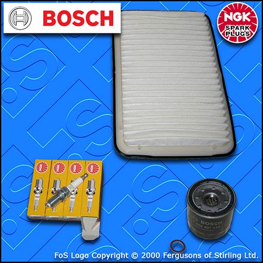 SERVICE KIT for MAZDA 3 (BK) 1.3 1.6 OIL AIR FILTERS NGK SPARK PLUGS (2003-2009)