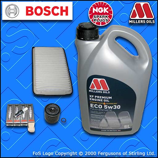 SERVICE KIT for MAZDA 3 (BL) 1.6 OIL AIR FILTERS SPARK PLUGS +OIL 2008-2014