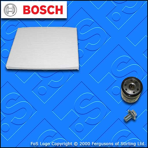 SERVICE KIT for VAUXHALL OPEL ADAM 1.0 BOSCH OIL CABIN FILTERS (2014-2018)