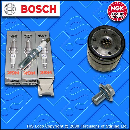 SERVICE KIT for VAUXHALL OPEL ADAM 1.0 OIL FILTER SPARK PLUGS (2014-2018)