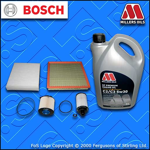 SERVICE KIT ZAFIRA C MK3 2.0 CDTI B20 D20 OIL AIR FUEL CABIN FILTERS +XF OIL