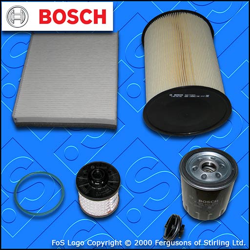 SERVICE KIT FORD FOCUS MK3 2.0 TDCI BOSCH OIL AIR FUEL CABIN FILTERS (2014-2018)