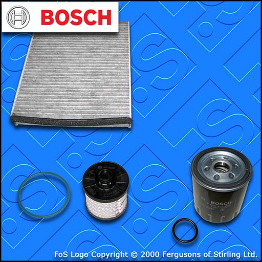 SERVICE KIT for FORD FOCUS MK3 2.0 TDCI BOSCH OIL FUEL CABIN FILTERS (2014-2018)
