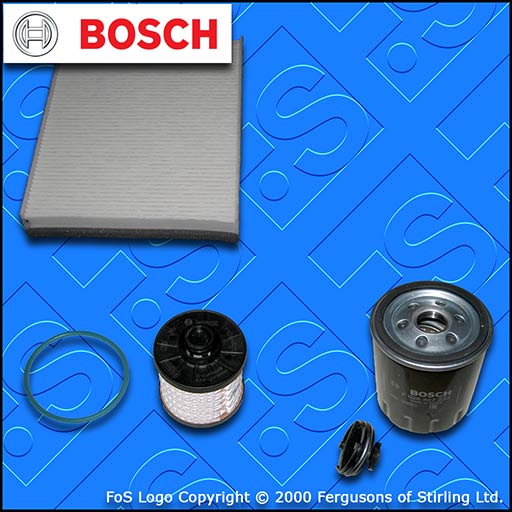 SERVICE KIT for FORD FOCUS MK3 2.0 TDCI BOSCH OIL FUEL CABIN FILTERS (2014-2018)