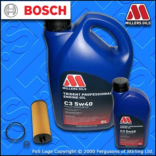SERVICE KIT for MERCEDES A-CLASS W176 A 45 AMG OIL FILTER +6L 5w40 C3 OIL 13-18