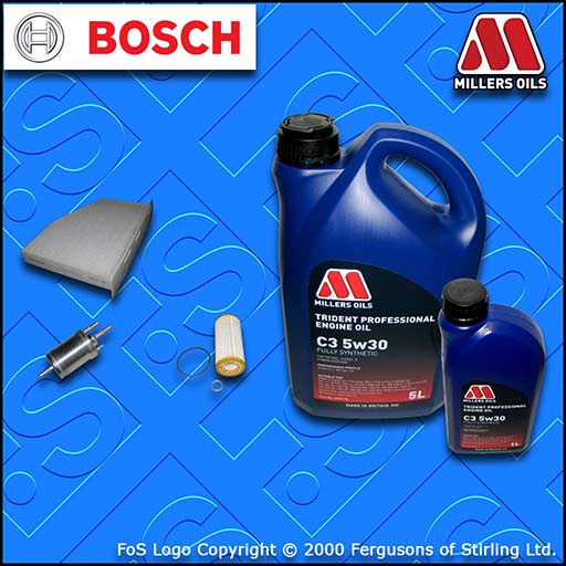 SERVICE KIT VW SCIROCCO 2.0 TSI CULA CULC OIL FUEL CABIN FILTER +OIL (2013-2017)