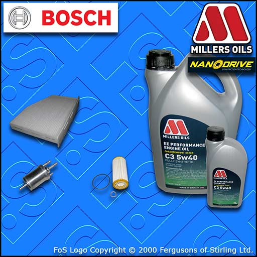 SERVICE KIT VW SCIROCCO 2.0 TSI CULA CULC OIL FUEL CABIN FILTER +OIL (2013-2017)