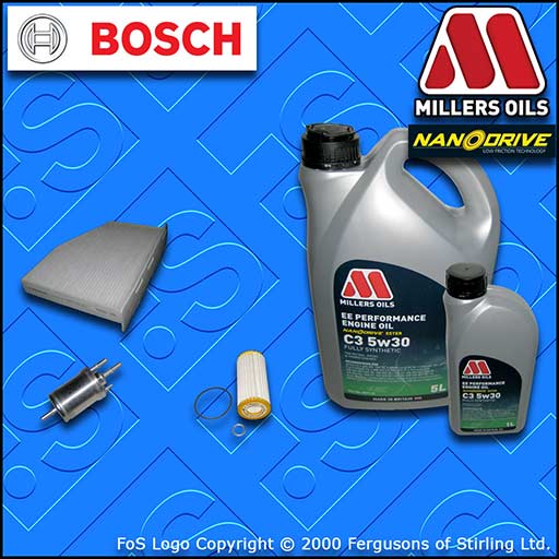 SERVICE KIT VW SCIROCCO 2.0 TSI CULA CULC OIL FUEL CABIN FILTER +OIL (2013-2017)