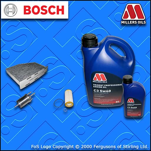 SERVICE KIT VW SCIROCCO 2.0 TSI CULA CULC OIL FUEL CABIN FILTER +OIL (2013-2017)