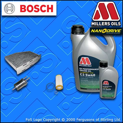 SERVICE KIT VW SCIROCCO 2.0 TSI CULA CULC OIL FUEL CABIN FILTER +OIL (2013-2017)