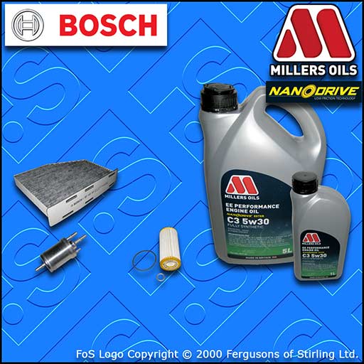 SERVICE KIT VW SCIROCCO 2.0 TSI CULA CULC OIL FUEL CABIN FILTER +OIL (2013-2017)