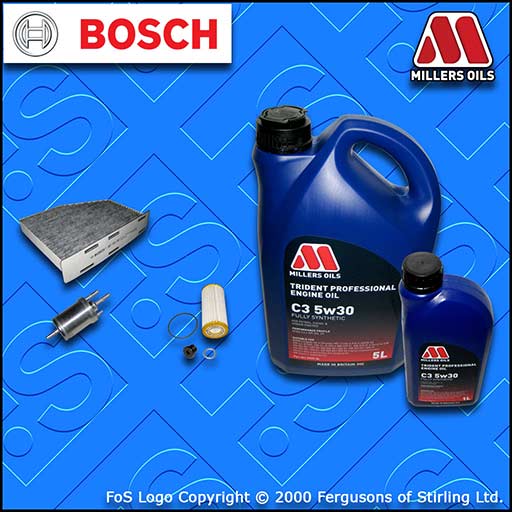 SERVICE KIT VW SCIROCCO 2.0 TSI CULA CULC OIL FUEL CABIN FILTER +OIL (2013-2017)