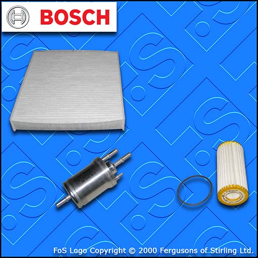 SERVICE KIT for AUDI A1 1.8 TFSI BOSCH OIL FUEL CABIN FILTERS (2015-2018)