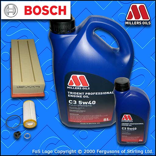 SERVICE KIT for VW SCIROCCO 2.0 TSI CULA CULC OIL AIR FILTERS +OIL (2013-2017)