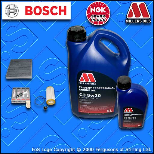 SERVICE KIT for SEAT ATECA KH 2.0 TSI OIL CABIN FILTERS SPARK PLUGS +OIL (17-20)