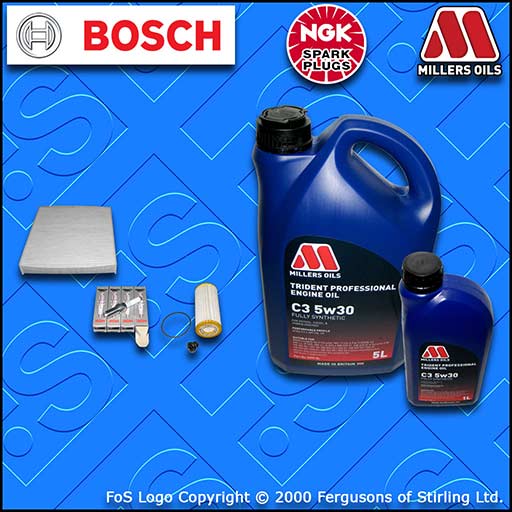 SERVICE KIT VW POLO MK5 6C 6R 1.8 GTI OIL CABIN FILTERS PLUGS +OIL (2014-2017)