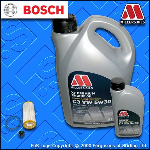 SERVICE KIT for AUDI A3 8V 1.8 2.0 TFSI OIL FILTER with XF 5w30 OIL (2012-2020)
