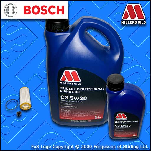 SERVICE KIT for AUDI A5 (F5) 2.0 TFSI CY** OIL FILTER +C3 5w30 OIL (2016-2019)