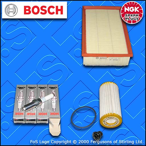 SERVICE KIT for VW GOLF MK7 (5G) 2.0 R BOSCH OIL AIR FILTERS PLUGS SUMP PLUG