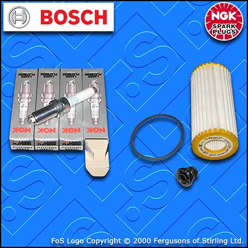 SERVICE KIT for AUDI A1 S1 QUATTRO OIL FILTER SPARK PLUGS (2014-2018)