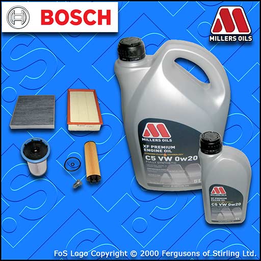 SERVICE KIT for AUDI Q3 F3 2.0 TDI DTS* OIL AIR FUEL CABIN FILTER +OIL 2020-2024