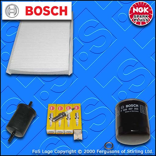 SERVICE KIT for PEUGEOT 307 2.0 16V EW10J4 OIL FUEL CABIN FILTER PLUGS 2001-2005