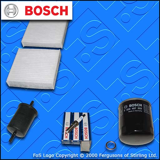 SERVICE KIT for DS DS3 1.2 VTI BOSCH OIL FUEL CABIN FILTERS PLUGS (2015-2019)