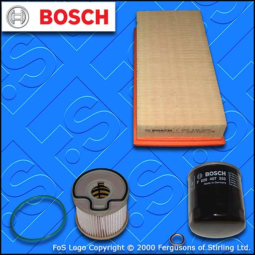 SERVICE KIT for PEUGEOT 406 2.0 HDI OIL AIR FUEL FILTERS BOSCH (1998-2001)