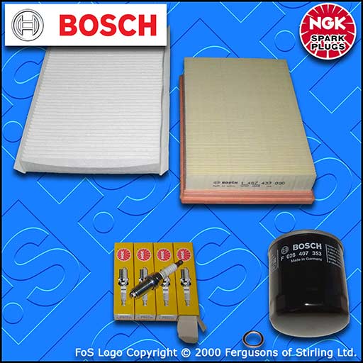 SERVICE KIT for PEUGEOT 307 2.0 16V 180 EW10J4S OIL AIR CABIN FILTERS PLUGS