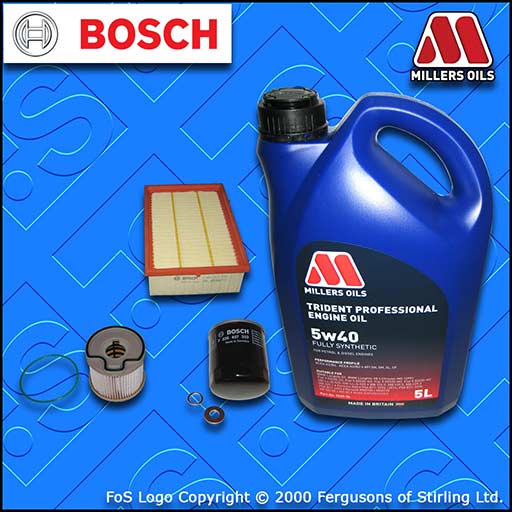 SERVICE KIT for PEUGEOT 307 2.0 HDI 8V OIL AIR FUEL FILTERS BOSCH +OIL 2000-2001