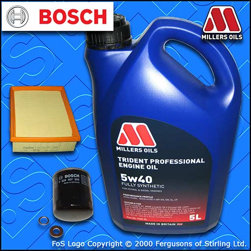 SERVICE KIT for PEUGEOT 206 1.9 D DIESEL OIL AIR FILTERS +5w40 OIL (1998-2002)