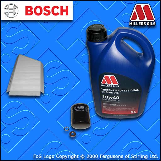 SERVICE KIT for PEUGEOT 206 1.9 D DIESEL OIL CABIN FILTER +10w40 OIL (1998-2002)