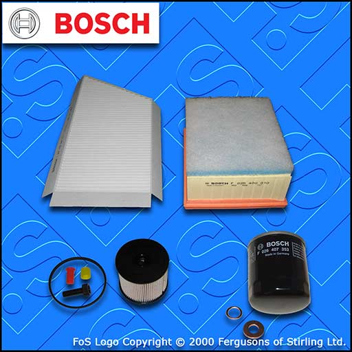 SERVICE KIT PEUGEOT 206 2.0 HDI OIL AIR FUEL CABIN FILTERS TECAFILTRES 2002-2007