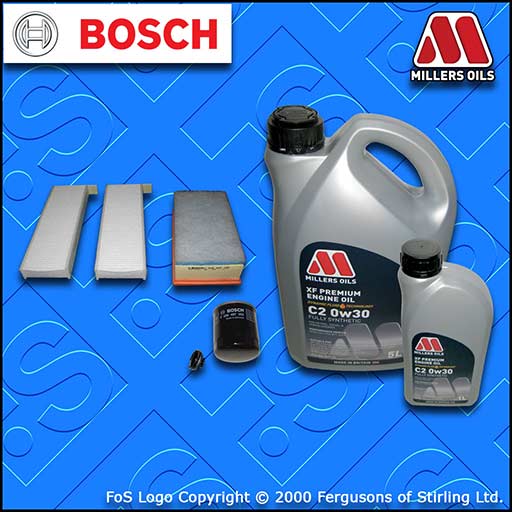 SERVICE KIT for PEUGEOT 3008 2.0 BLUEHDI OIL AIR CABIN FILTERS+OIL (2014-2016)