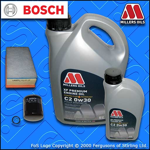 SERVICE KIT for PEUGEOT 3008 2.0 BLUEHDI OIL AIR FILTERS+OIL (2014-2016)